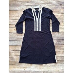 Spartina 449 Navy Blue Women’s XS Monica Tunic Dress Embroidered Preppy